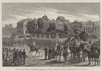 Il Palazzo del Principe Alessandro di Bulgaria a Sofia, dove fu fatto prigioniero dai cospiratori da Johann Nepomuk Schonberg